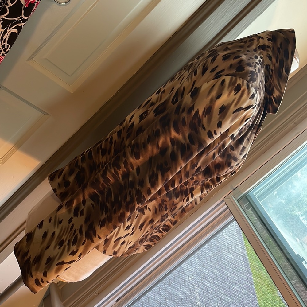 Leopard Print Jacket Lightweight Lined - image 4